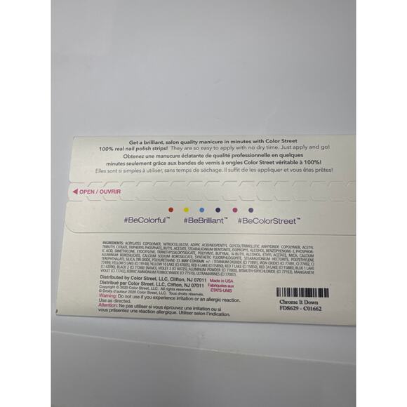 NWT Color Street “Chrome It Down” Multicolor Chromatic Glitter Shade Nail Strips - Picture 4 of 4